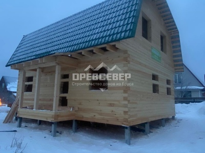 101. Строительство дома из профилированного бруса по проекту ДБ-145 в МО, Одинцовский район, д. Подлипки, ст Аида